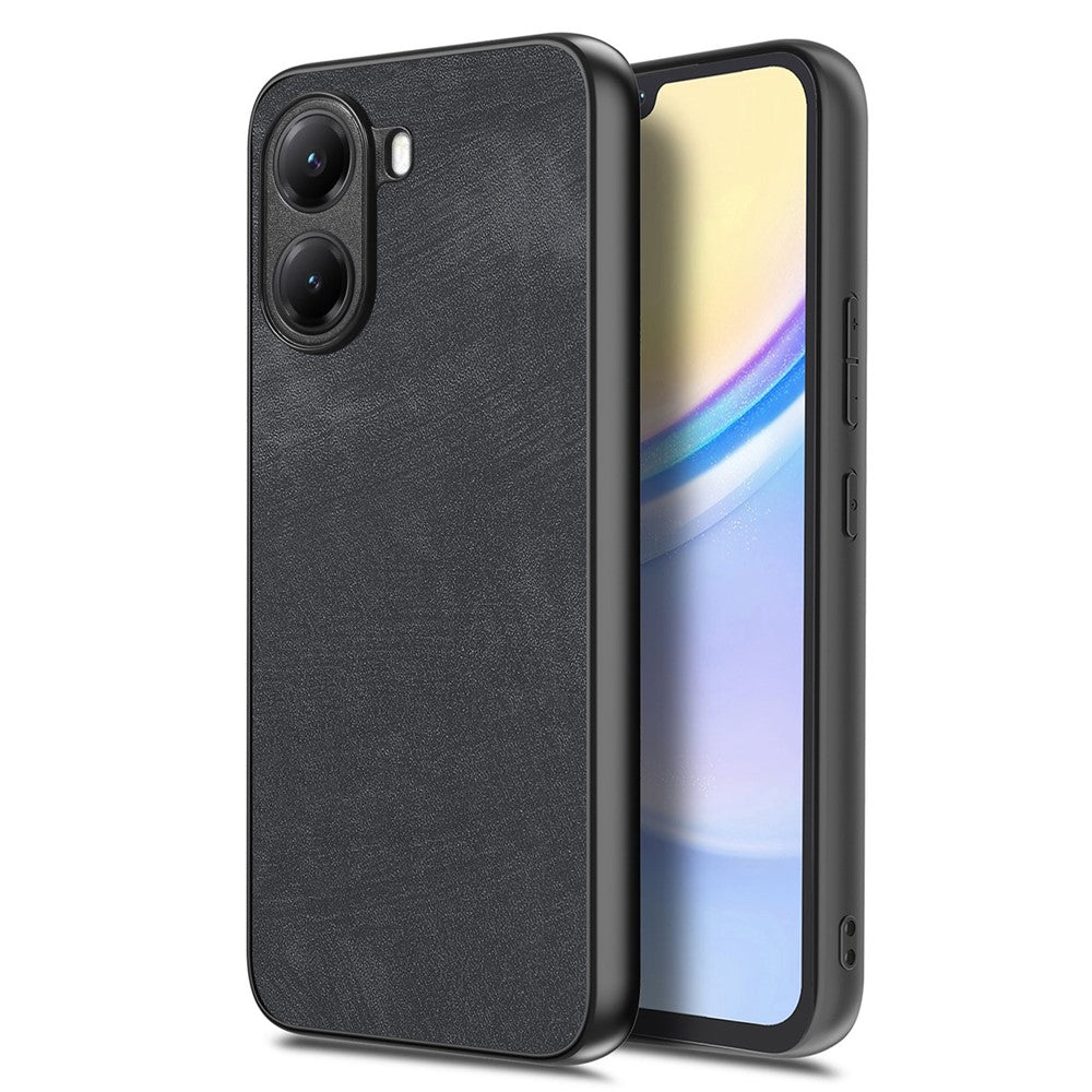Xiaomi Poco X7 Pro 5G / Xiaomi Redmi Turbo 4 5G-skal, stötsäkert, smalt retro-läder, baksida