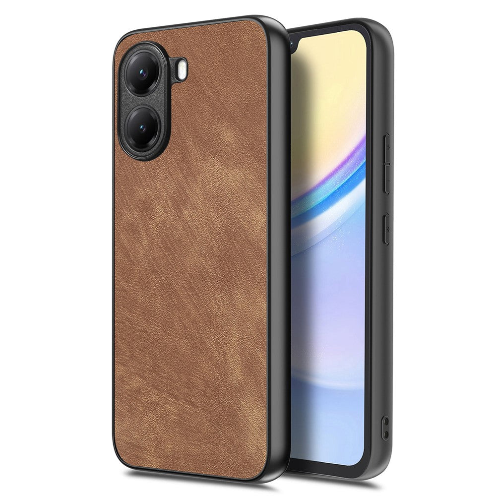 Xiaomi Poco X7 Pro 5G / Xiaomi Redmi Turbo 4 5G-skal, stötsäkert, smalt retro-läder, baksida