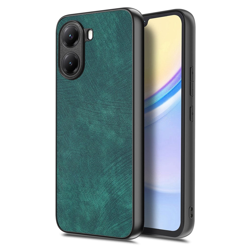 Xiaomi Poco X7 Pro 5G / Xiaomi Redmi Turbo 4 5G-skal, stötsäkert, smalt retro-läder, baksida