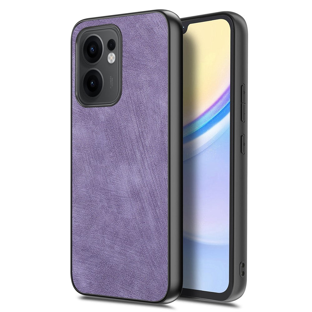 Oppo Reno13 F 5G (Reno 13 FS 5G) / 4G-skal, stötsäkert, smalt retro-läder, bakstycke