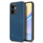 Oppo Reno13 F 5G (Reno 13 FS 5G) / 4G-skal, stötsäkert, smalt retro-läder, bakstycke