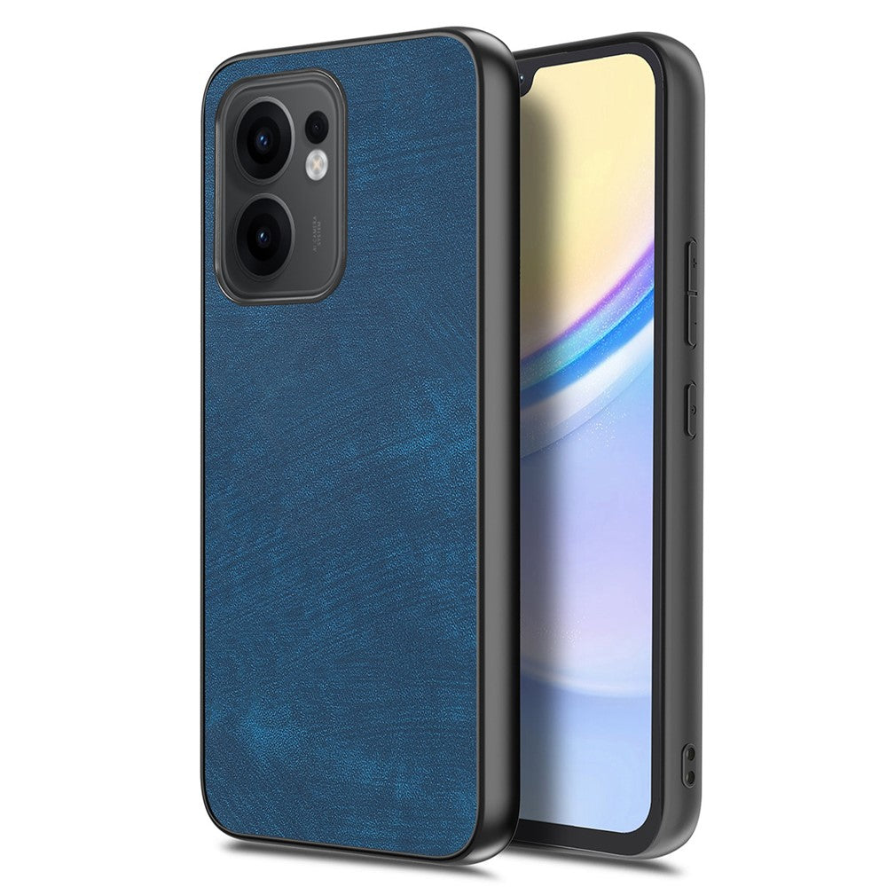 Oppo Reno13 F 5G (Reno 13 FS 5G) / 4G-skal, stötsäkert, smalt retro-läder, bakstycke