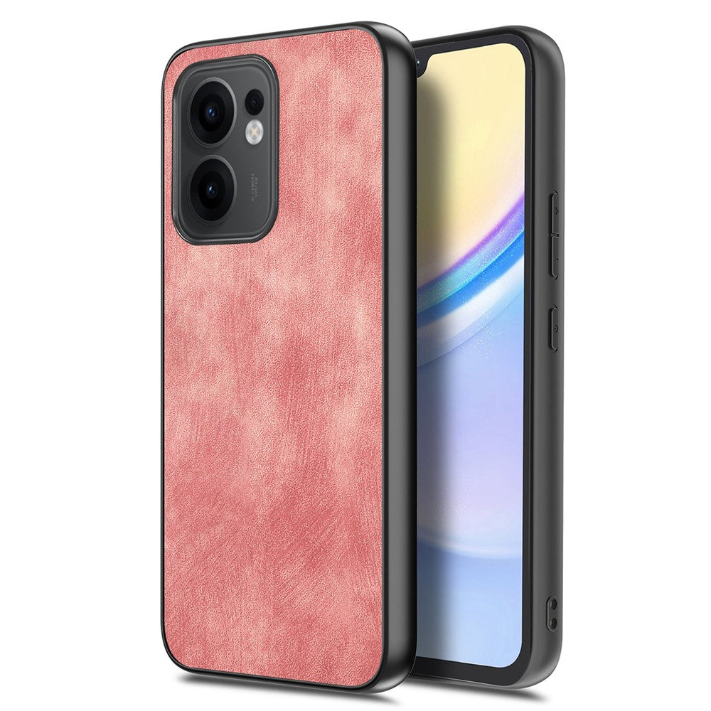 Oppo Reno13 F 5G (Reno 13 FS 5G) / 4G-skal, stötsäkert, smalt retro-läder, bakstycke