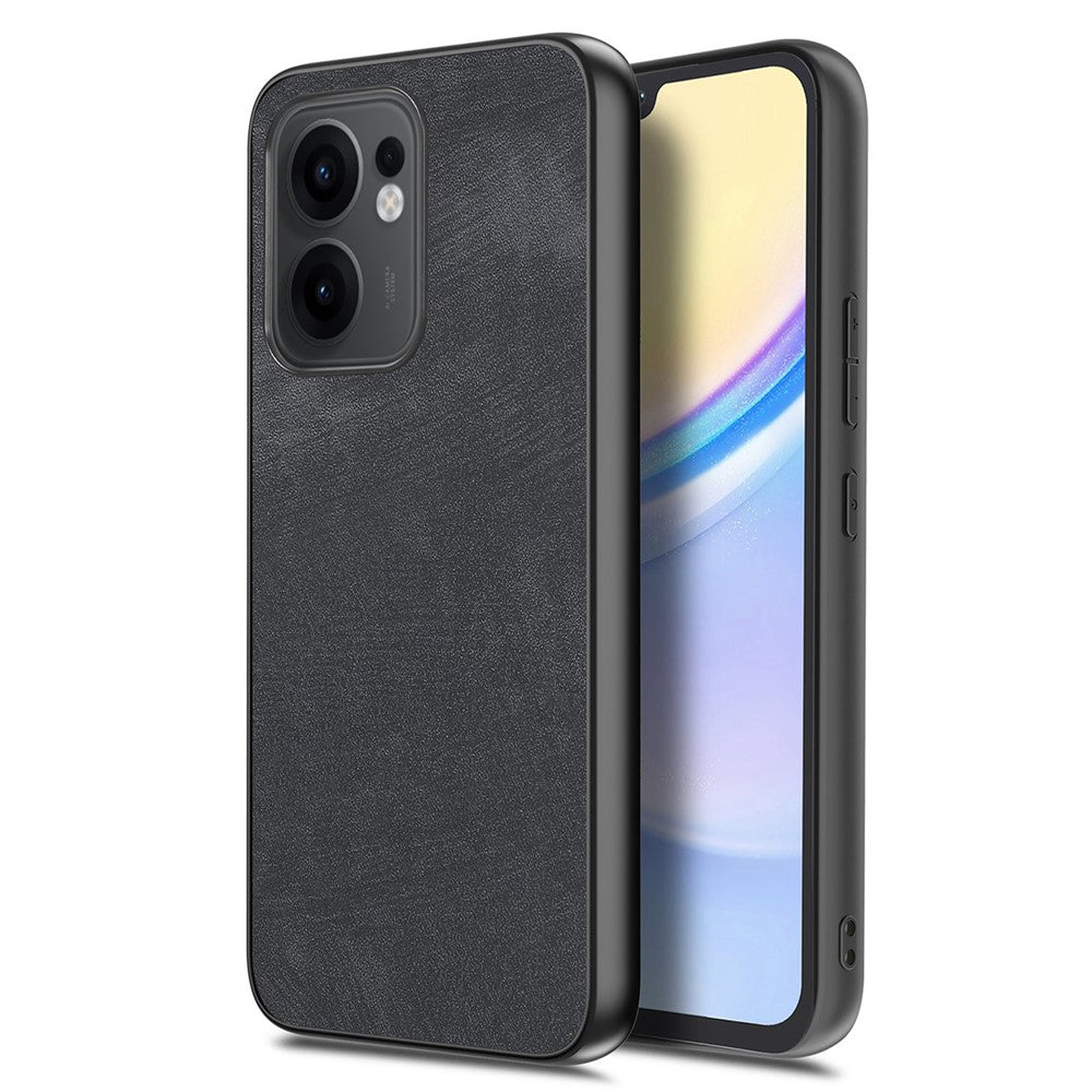 Oppo Reno13 F 5G (Reno 13 FS 5G) / 4G-skal, stötsäkert, smalt retro-läder, bakstycke