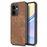 Oppo Reno13 F 5G (Reno 13 FS 5G) / 4G-skal, stötsäkert, smalt retro-läder, bakstycke