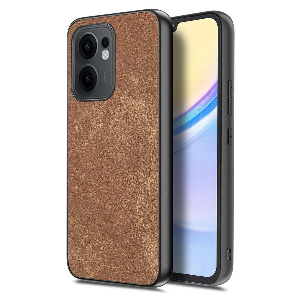 Oppo Reno13 F 5G (Reno 13 FS 5G) / 4G-skal, stötsäkert, smalt retro-läder, bakstycke