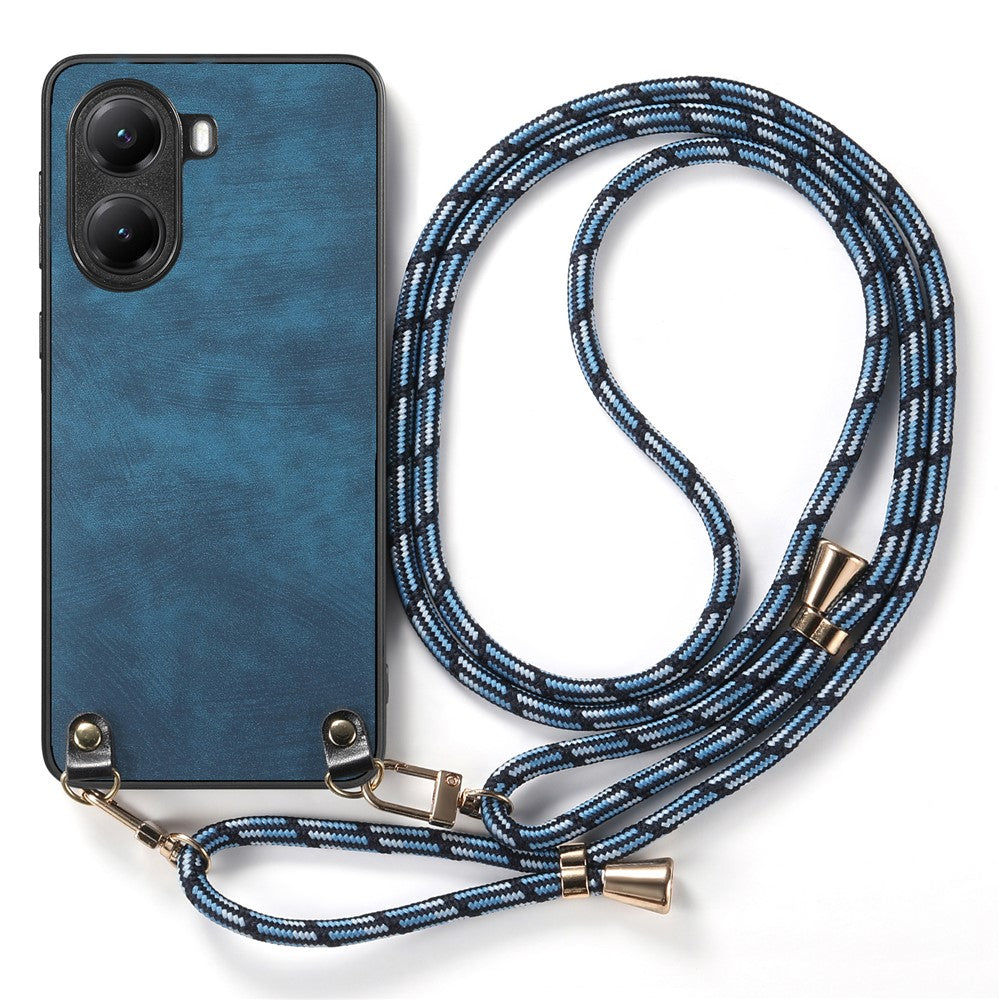 Xiaomi Poco X7 Pro 5G / Xiaomi Redmi Turbo 4 5G Retro Läderfodral med Justerbar Rem