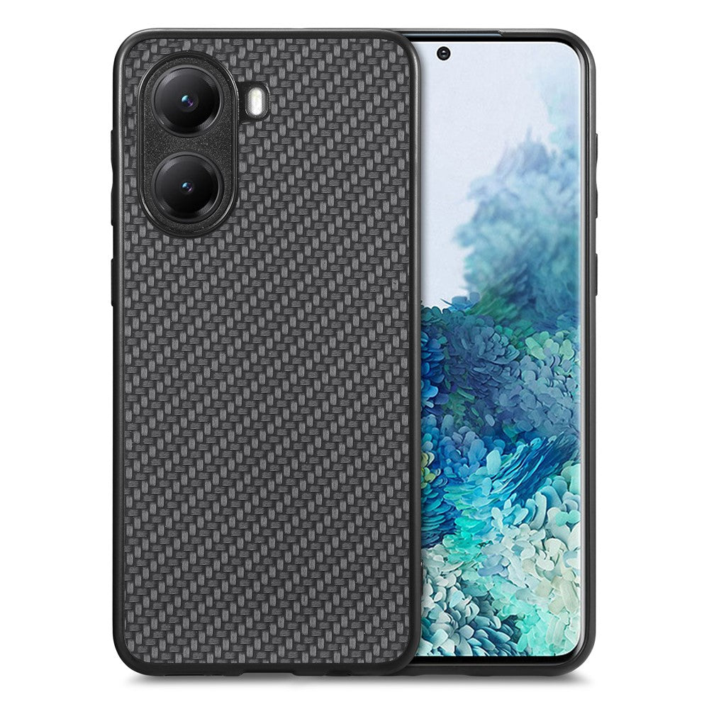 For Xiaomi Redmi Turbo 4 5G / Xiaomi Poco X7 Pro 5G Case Carbon Fiber Texture PU+PC+TPU Phone Back Cover
