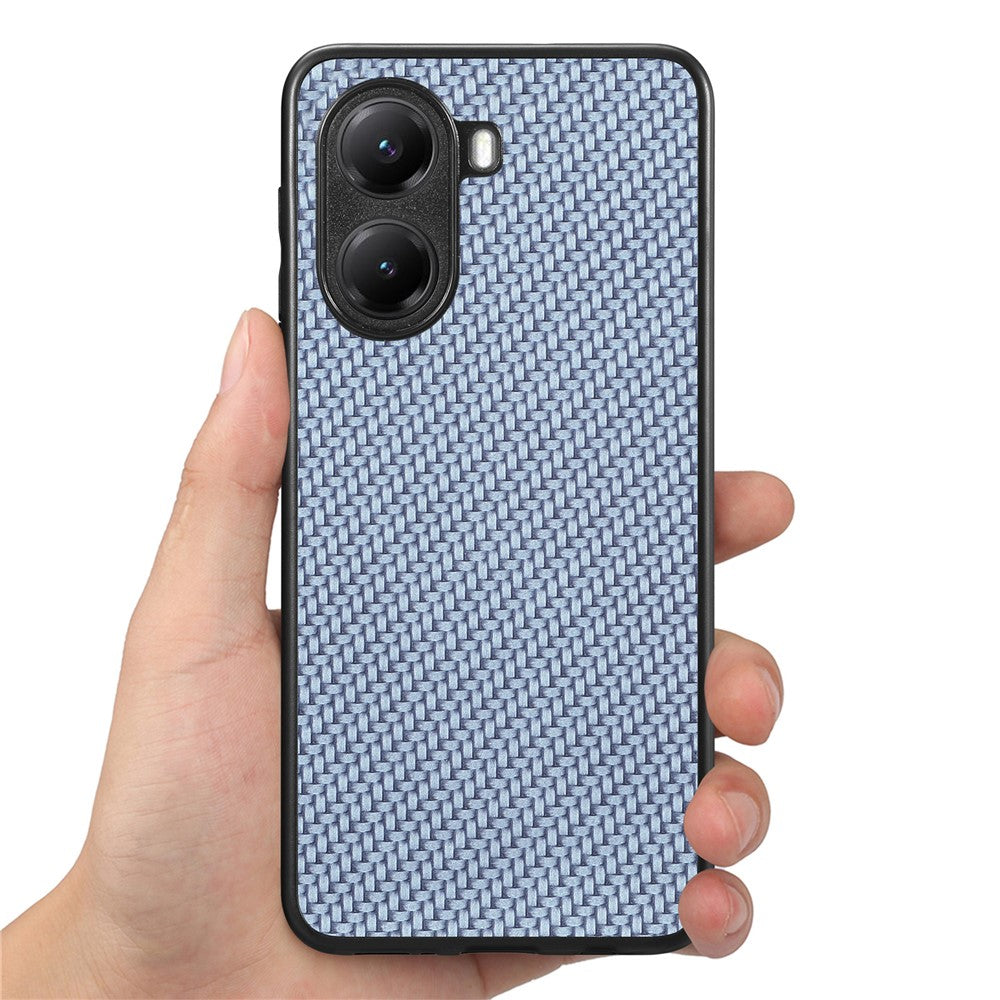 For Xiaomi Redmi Turbo 4 5G / Xiaomi Poco X7 Pro 5G Case Carbon Fiber Texture PU+PC+TPU Phone Back Cover