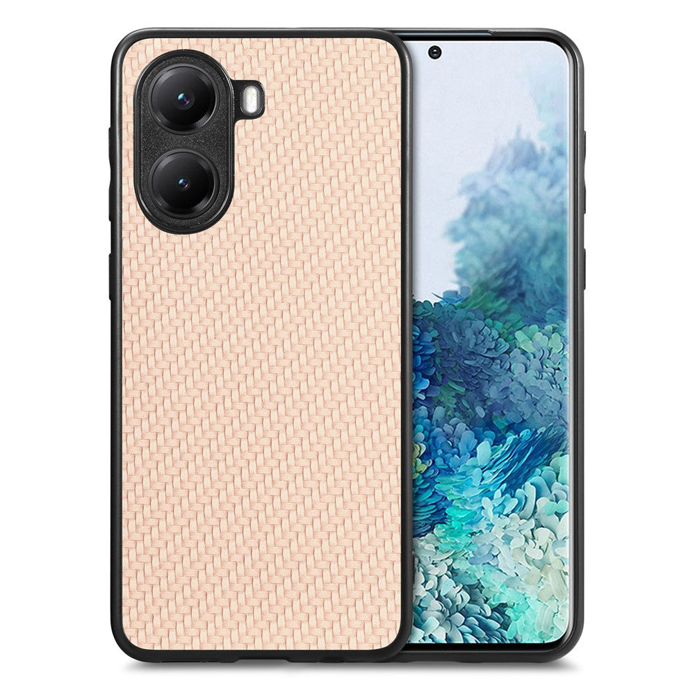 For Xiaomi Redmi Turbo 4 5G / Xiaomi Poco X7 Pro 5G Case Carbon Fiber Texture PU+PC+TPU Phone Back Cover