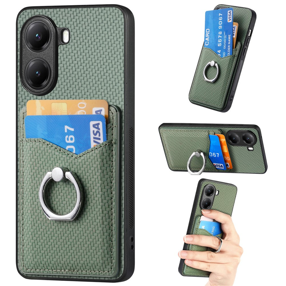 Xiaomi Poco X7 Pro 5G / Xiaomi Redmi Turbo 4 5G-cover, kortholder, ringholder og stativ