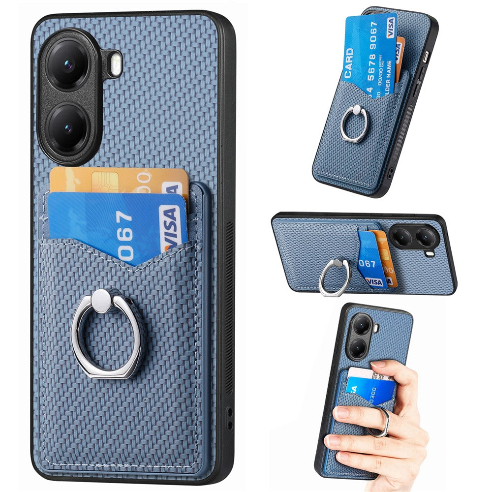 Xiaomi Poco X7 Pro 5G / Xiaomi Redmi Turbo 4 5G-cover, kortholder, ringholder og stativ
