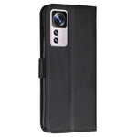 For Xiaomi 12T 5G / Redmi K50 Ultra 5G / 12T Pro 5G Stitching PU Leather Flip Case Wallet Stand Full Shockproof Protective Cover with Strap