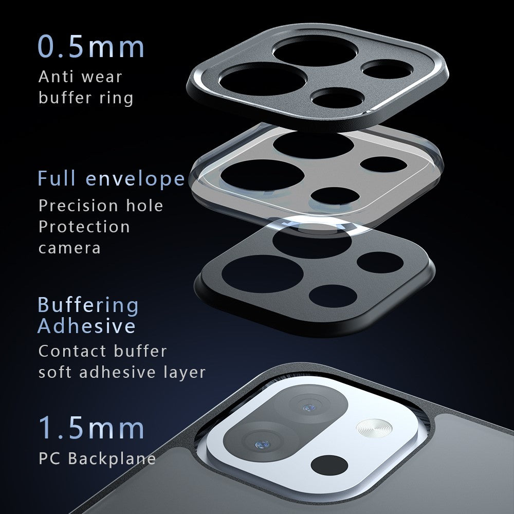 OnePlus OnePlus 13T 5G Skal Skin-Touch TPU + PC Matt mobilskal, Transparent Svart