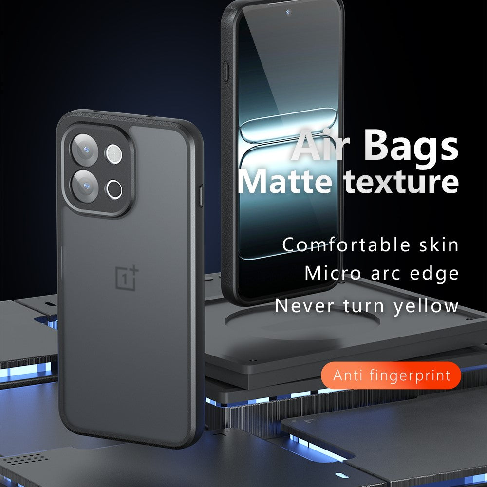 OnePlus OnePlus 13T 5G Skal Skin-Touch TPU + PC Matt mobilskal, Transparent Svart
