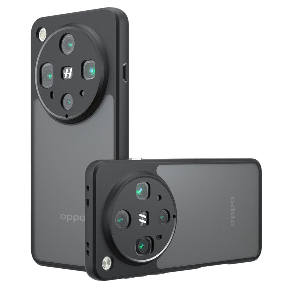 For Oppo Find X8 Ultra 5G Case Skin-Touch TPU + PC Matte Phone Back Cover, Transparent Black