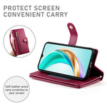DF-011 For Honor 400 Lite 5G Case Zipper Pocket Wallet Leather Phone Cover with Straps