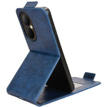 For Huawei Enjoy 80 Stand Case Magnetic Clasp Vertical Flip Leather Phone Cover with Card Holder