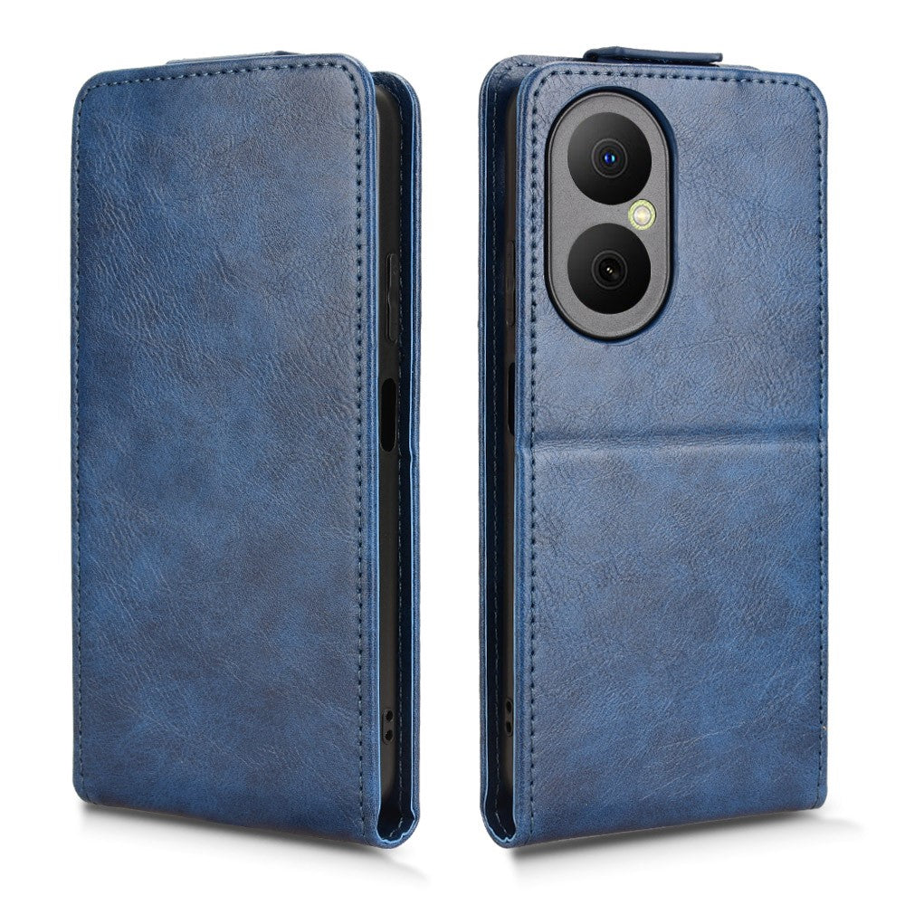 For Huawei Enjoy 80 Stand Case Magnetic Clasp Vertical Flip Leather Phone Cover with Card Holder