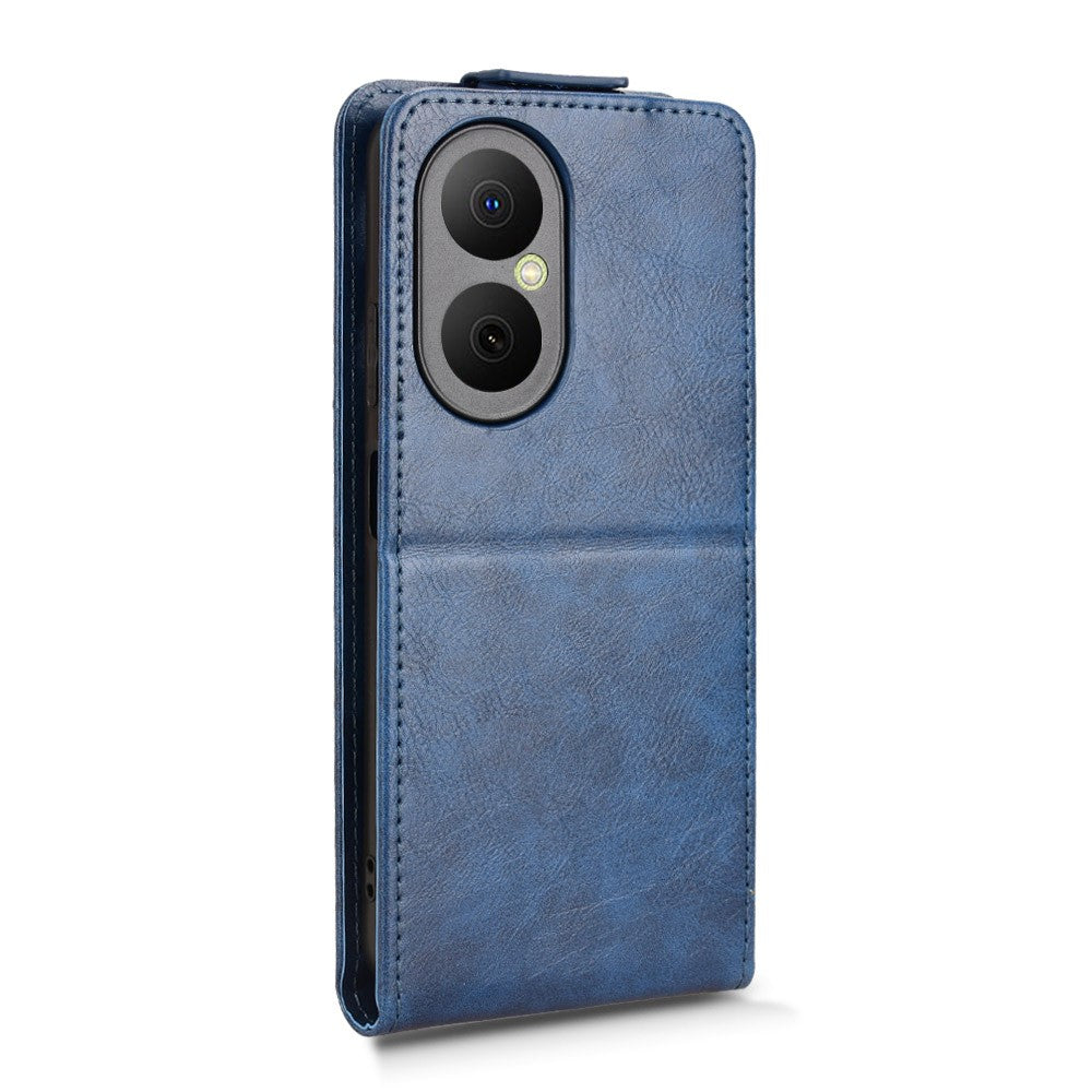 For Huawei Enjoy 80 Stand Case Magnetic Clasp Vertical Flip Leather Phone Cover with Card Holder