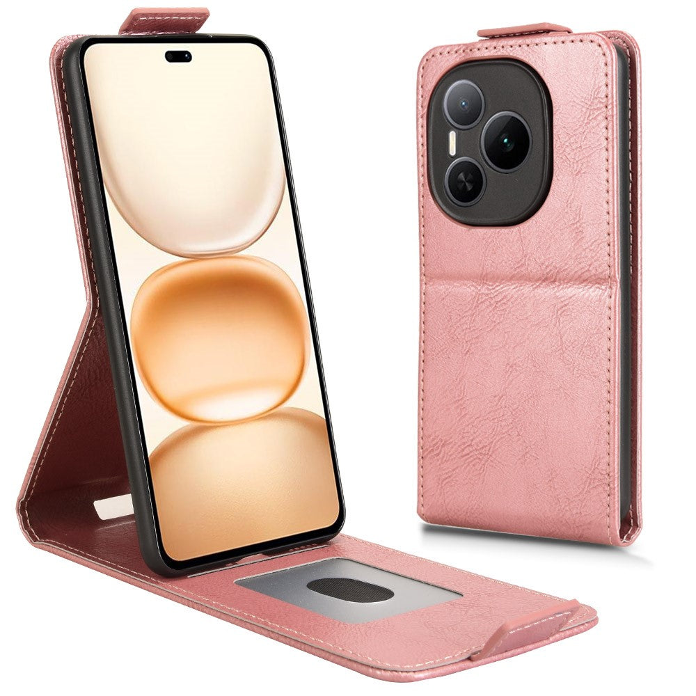 For Honor Power 5G Stand Case Magnetisk Lås Lodret Flip Læder Telefoncover med Kortholder