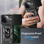 For Xiaomi Redmi K80 5G  /  Poco F7 Pro 5G Case with Slide Camera Lid PC + TPU Kickstand Phone Cover