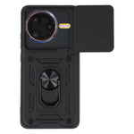 For Xiaomi Redmi K80 5G  /  Poco F7 Pro 5G Case with Slide Camera Lid PC + TPU Kickstand Phone Cover