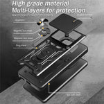 For Xiaomi Redmi K80 5G  /  Poco F7 Pro 5G Case with Slide Camera Lid PC + TPU Kickstand Phone Cover