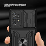 For Samsung Galaxy A23 5G (Global Version) / A23 4G Case PC + TPU Kickstand Phone Back Cover with Camera Slider