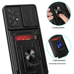 For Samsung Galaxy A23 5G (Global Version) / A23 4G Case PC + TPU Kickstand Phone Back Cover with Camera Slider