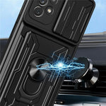 For Samsung Galaxy A23 5G (Global Version) / A23 4G Case PC + TPU Kickstand Phone Back Cover with Camera Slider