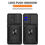 For Samsung Galaxy A23 5G (Global Version) / A23 4G Case PC + TPU Kickstand Phone Back Cover with Camera Slider