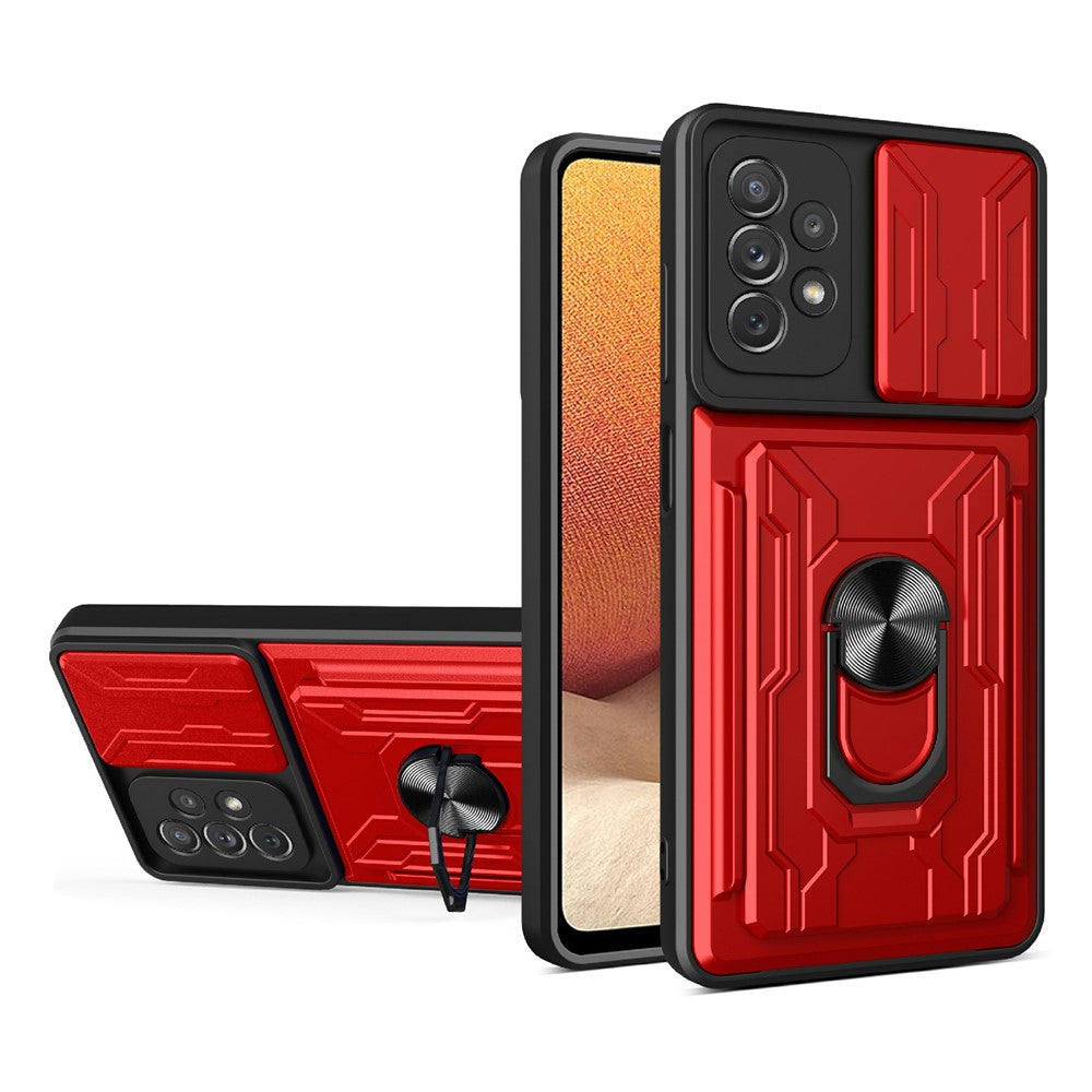 For Samsung Galaxy A23 5G (Global Version) / A23 4G Case PC + TPU Kickstand Phone Back Cover with Camera Slider