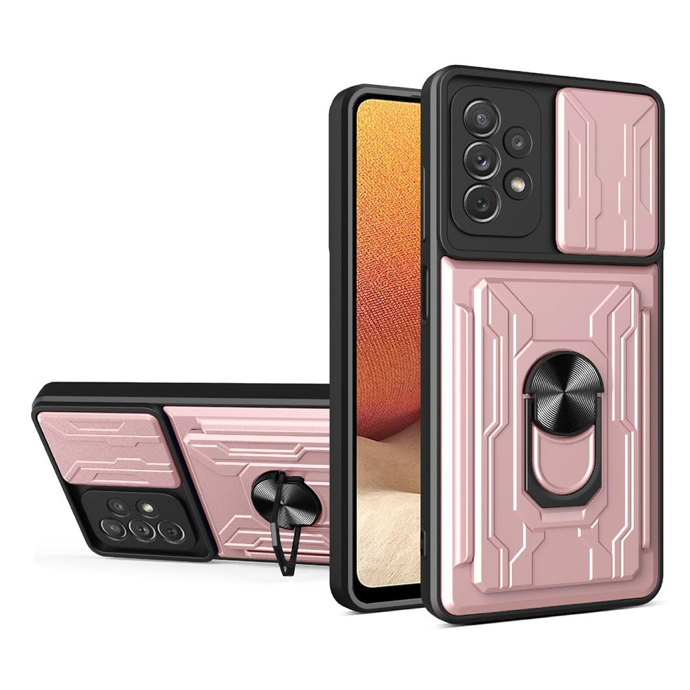 For Samsung Galaxy A23 5G (Global Version) / A23 4G Case PC + TPU Kickstand Phone Back Cover with Camera Slider