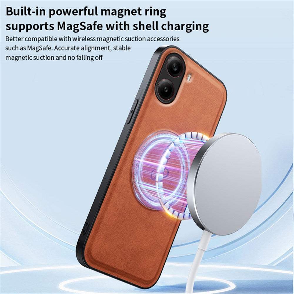 Magnetic Case for Xiaomi Redmi Turbo 4 5G / Poco X7 Pro 5G PU + TPU + PC Phone Back Cover Drop Resistant