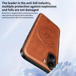 Magnetic Case for Xiaomi Redmi Turbo 4 5G / Poco X7 Pro 5G PU + TPU + PC Phone Back Cover Drop Resistant