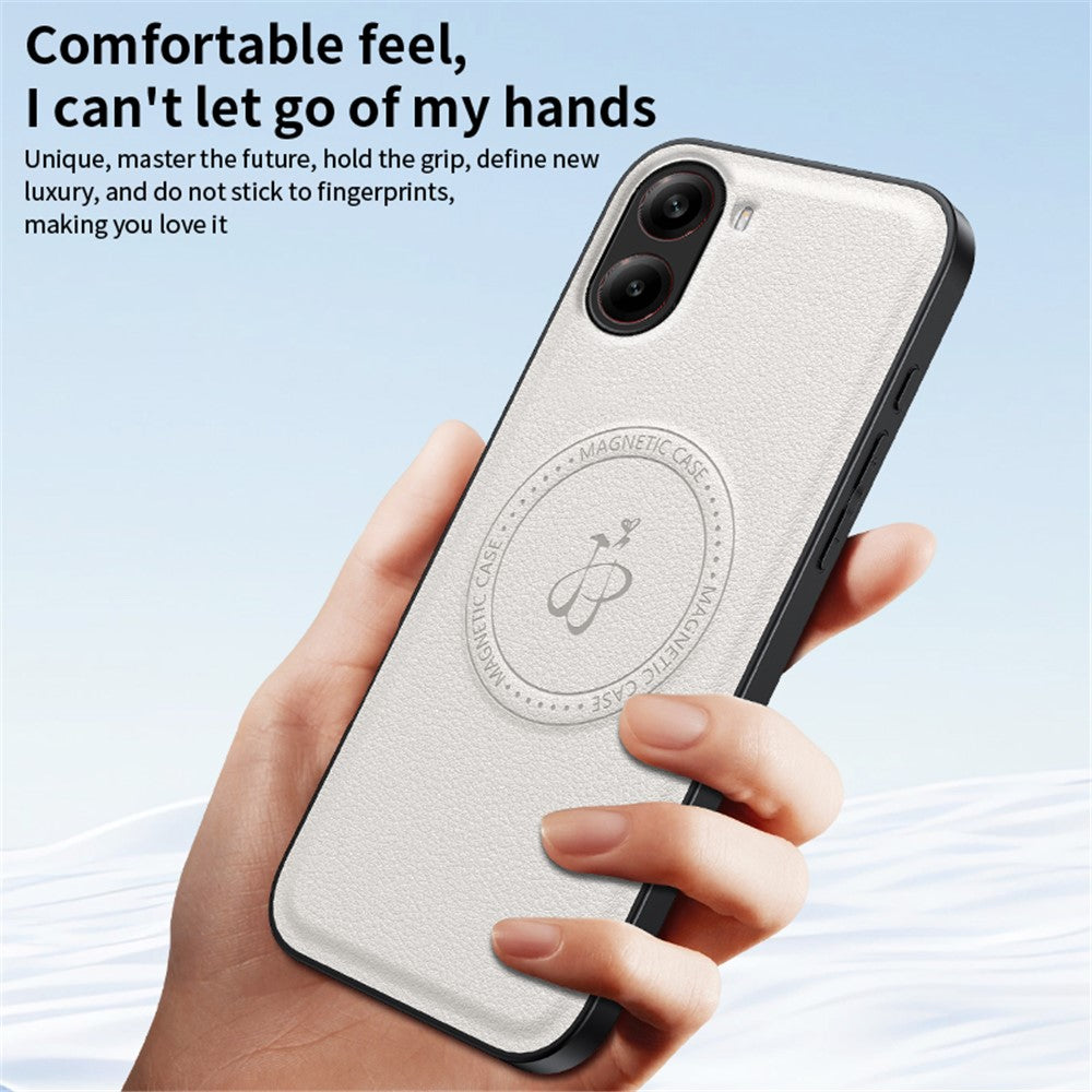Magnetic Case for Xiaomi Redmi Turbo 4 5G / Poco X7 Pro 5G PU + TPU + PC Phone Back Cover Drop Resistant