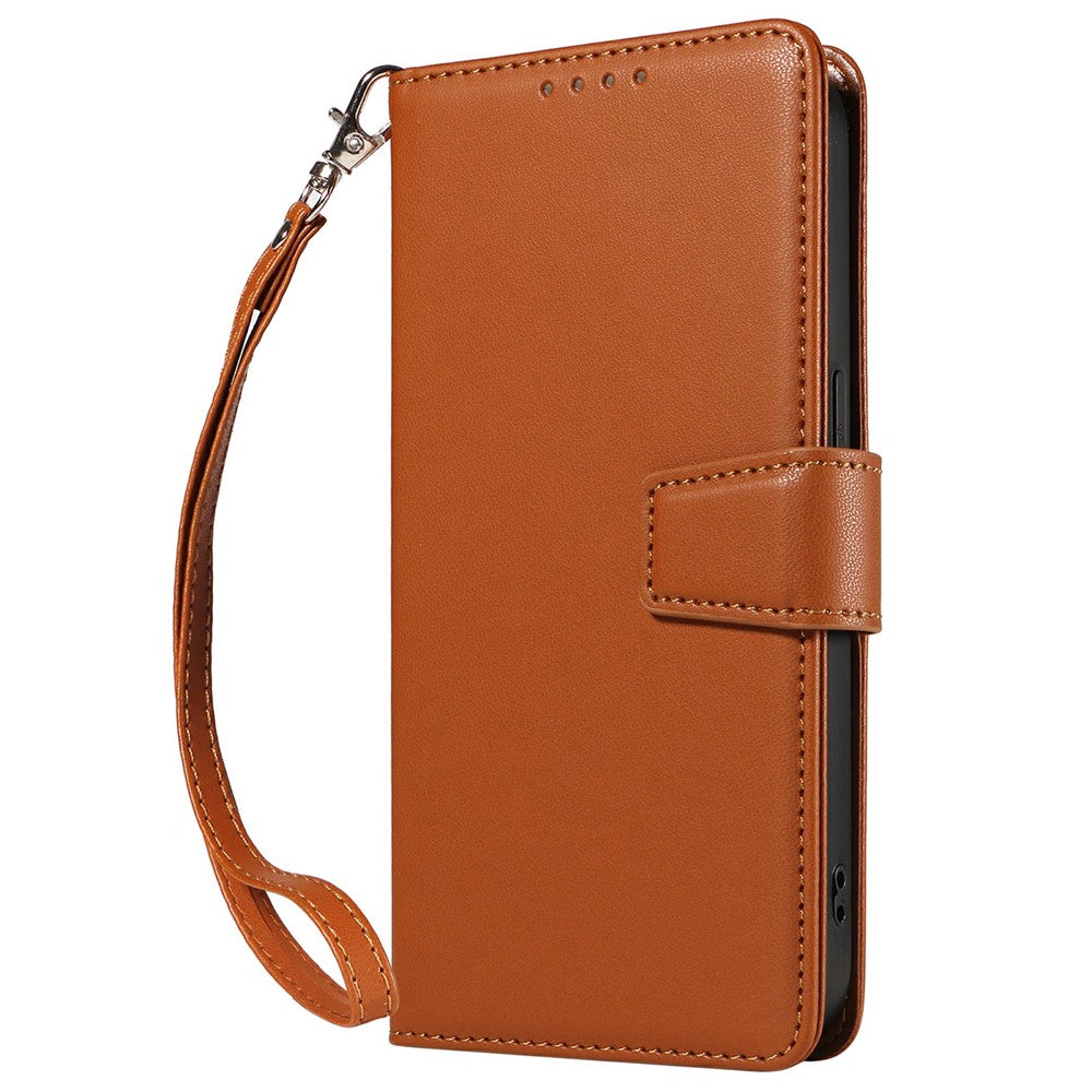 For Oppo Reno13 5G (Global) Case RFID Blocking Leather Wallet Flip Phone Cover with Wrist Strap