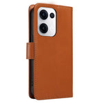 For Oppo Reno13 5G (Global) Case RFID Blocking Leather Wallet Flip Phone Cover with Wrist Strap