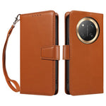 For Honor Magic7 Lite 5G / X9c 5G / X60 Pro 5G Case RFID Blocking Leather Wallet Flip Phone Cover with Wrist Strap