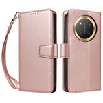 For Honor Magic7 Lite 5G / X9c 5G / X60 Pro 5G Case RFID Blocking Leather Wallet Flip Phone Cover with Wrist Strap