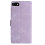 Wallet Case for iPhone SE (2022) / (2020) / 8 / 7 / 6 / 6s Rose Pattern Imprinted Leather Flip Stand Phone Cover