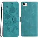 For iPhone 17th / 16th Wallet Case Rose Pattern Imprinted Leather Flip Stand Phone Cover
