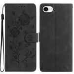 For iPhone 17th / 16th Wallet Case Rose Pattern Imprinted Leather Flip Stand Phone Cover