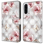 Läderfodral för Samsung Galaxy A15 5G / 4G med mönstertryck, plånboksfodral, fallskyddande mobilfodral