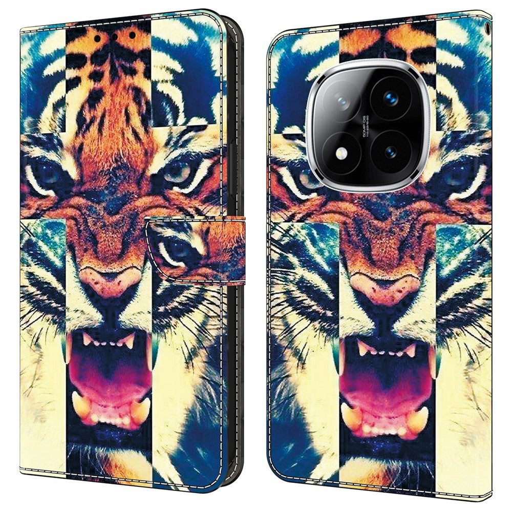 For Xiaomi Redmi Note 14 Pro 5G / Poco X7 5G Leather Case Pattern Printing Wallet Stand Anti Drop Phone Cover