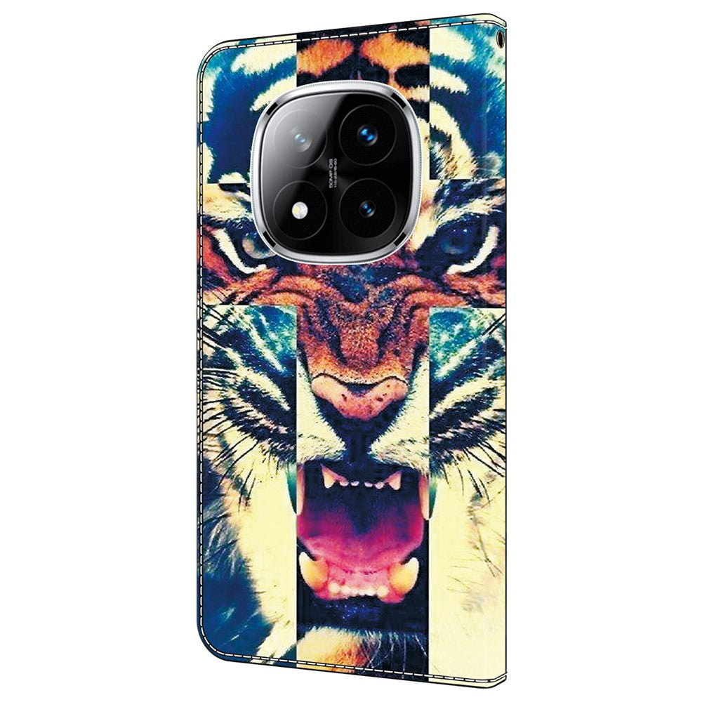 For Xiaomi Redmi Note 14 Pro 5G / Poco X7 5G Leather Case Pattern Printing Wallet Stand Anti Drop Phone Cover