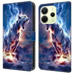 For Xiaomi Redmi Note 14 4G (164.84mm) Leather Case Pattern Printing Wallet Stand Anti Drop Phone Cover