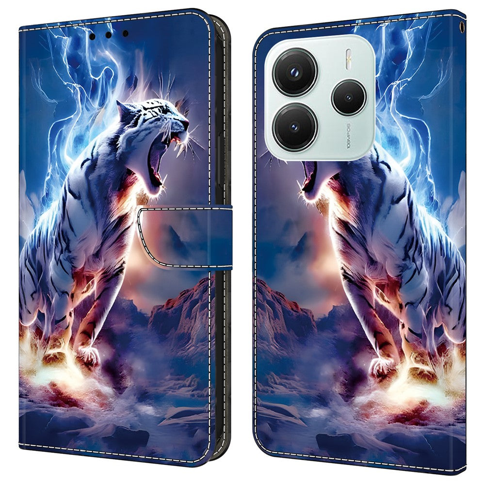 For Xiaomi Redmi Note 14 5G Leather Case Pattern Printing Wallet Stand Anti Drop Phone Cover