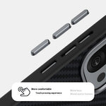 ABEEL För OnePlus 13T 5G Magnetiskt Skal Brett Kolfiberstruktur Bakstycke